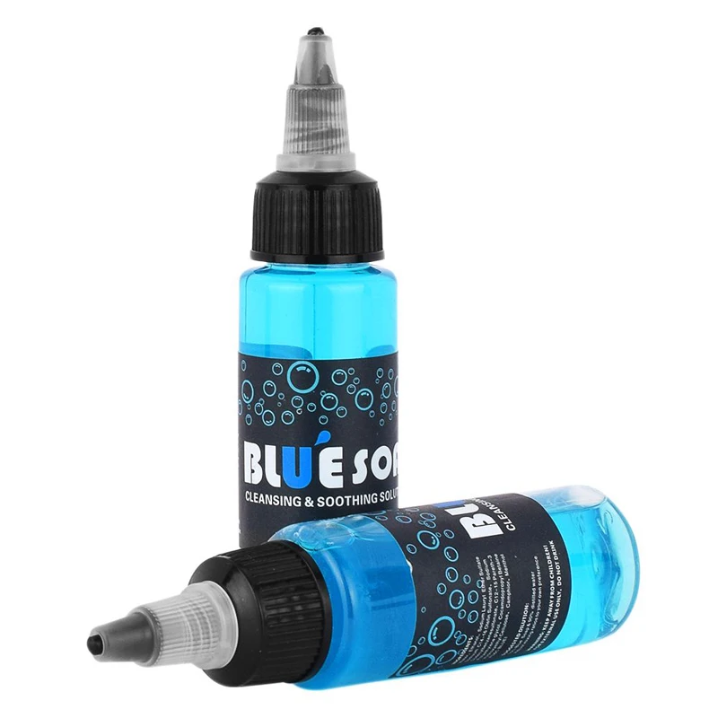 Microblading 40Ml Blauwe Zeep Reiniging & Rustgevende Oplossing Vermijden Huidirritatie Tattoo Studio Supply Tattoo Accessoires
