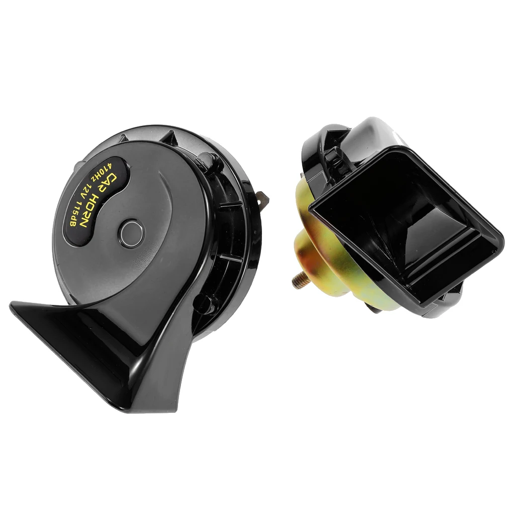 1 Pair 12V Car Truck Horns 110DB Loud Dual-tone Snail Electric Air Horns