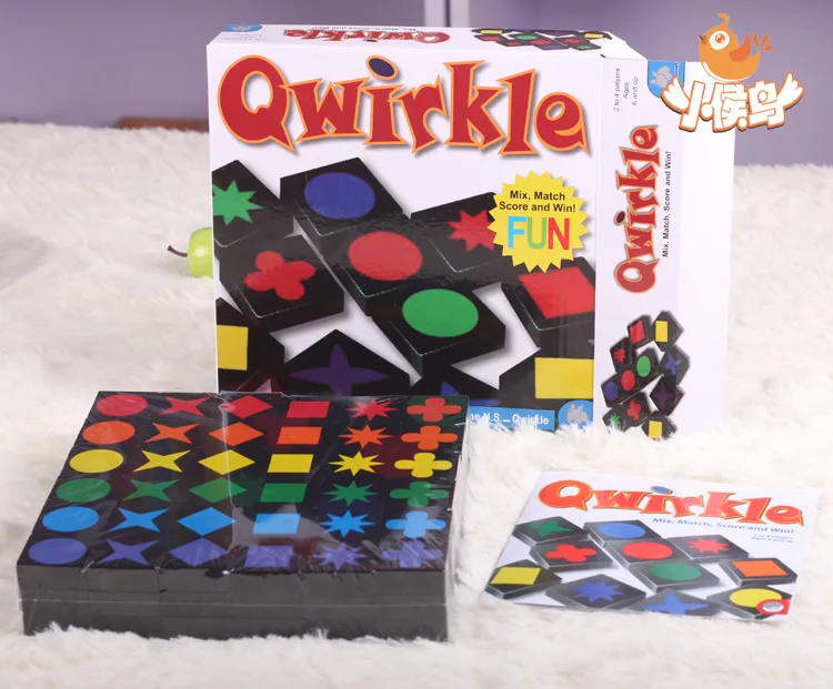 Billede af Qwirkle Mix match score and win! Kids Educational toys Chess Desktop games, Assembly wooden toy Qwirkle Adult intelligence games