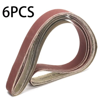 

6pcs High Removal Rate 1 X 42inch Sanding Abrasive Belts 80/150/240/320/400/600 Grit For Sander Tool Set