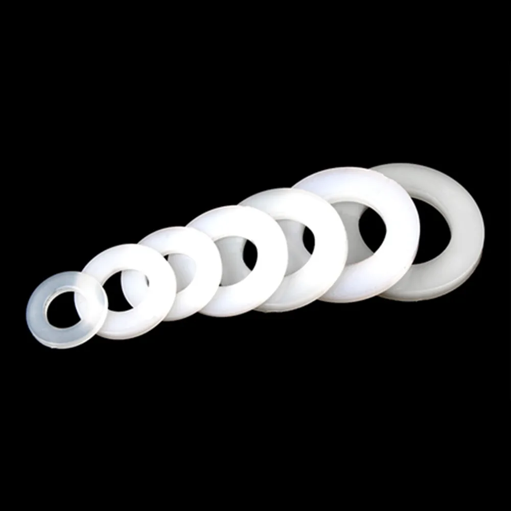 100 шт. белые пластиковые нейлоновые шайбы M2 M2.5 M3 M4 M5 M6 M8|nylon washer|washer gasketwasher flat |