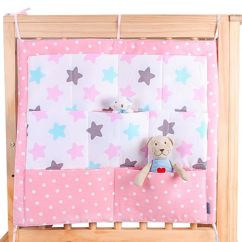 50X60cm 60*50 см муслиновая кровать висячая сумка для хранения детская кроватка детская хлопковая кроватка Органайзер игрушка карман для пеленок детская кроватка набор - Цвет: 50X60cm