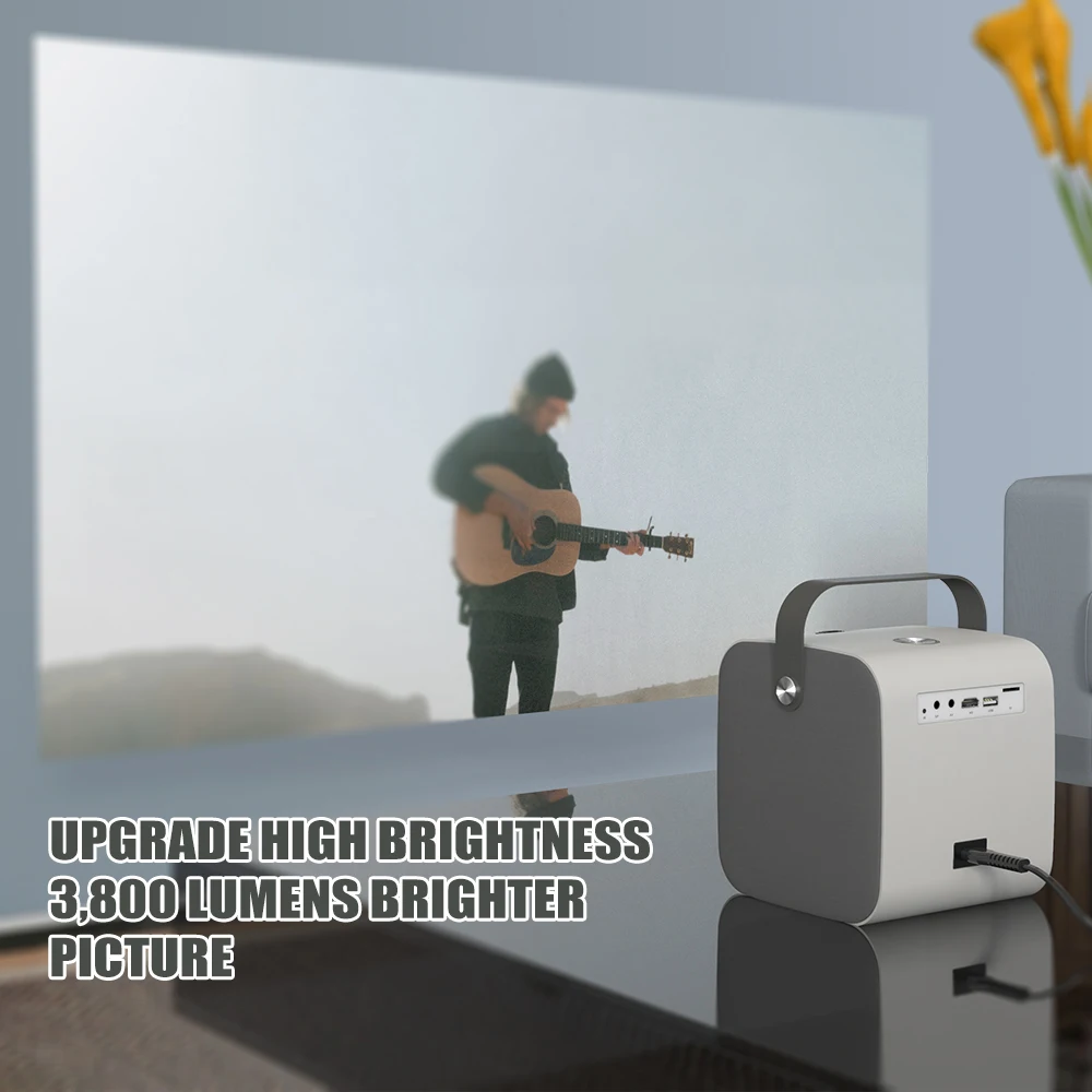 Salange P52 Mini Projector, Native 1280*720P 3000 Lumens Projetor, Support Full HD 1080P LED Proyector , 3D Beamer Home Theater