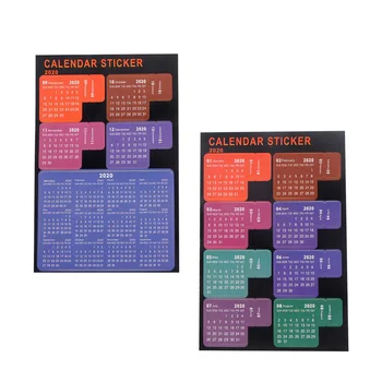 

1 Set Monthly Paper Premium 2020 Convenient Index Sticker Calendar Sticker Calendar Label for Agenda Schedule Plan Notebook