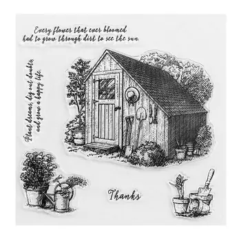 

Garden House Silicone Clear Seal Stamp DIY Scrapbooking Embossing Photo Album Decorative Paper Card Craft Art New 2020