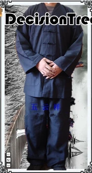 

2019 unisex black summer&spring taoist kung fu clothing taoism robe tai uniforms gown dobok suits
