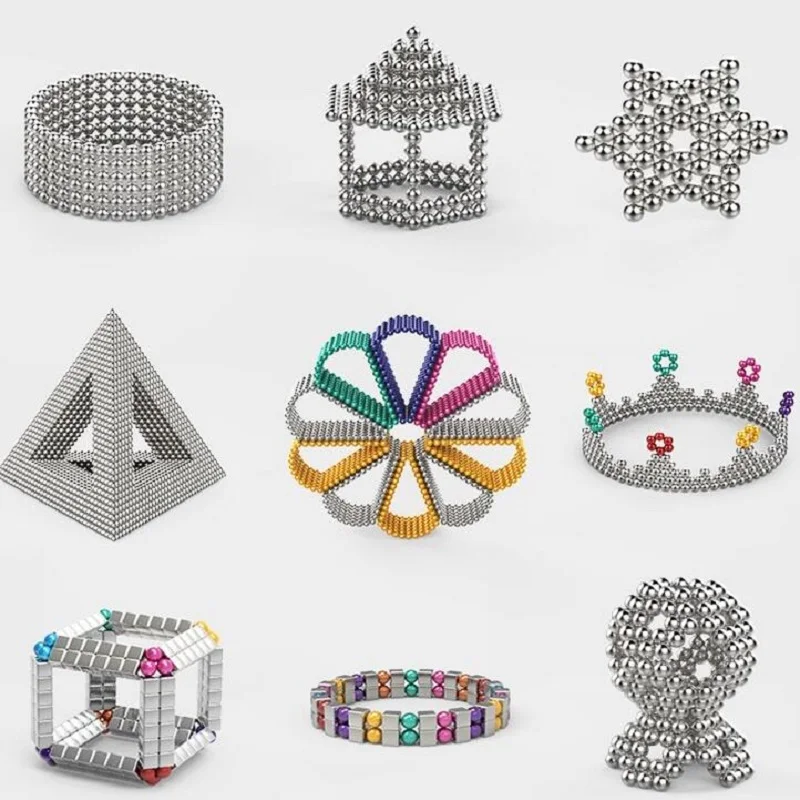 wholesale Magnet Metal Balls 5mm 216pcs/set Magnetic stick Building Blocks Construction Designer Creative Educational Toys Kids