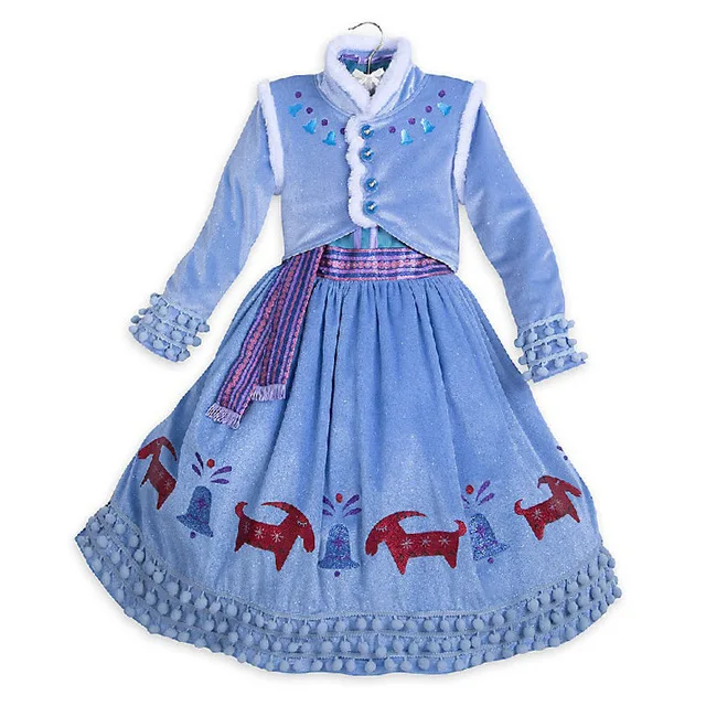 Платье с единорогом; Детские платья на день рождения для девочек; костюм на Хэллоуин и Рождество; детское праздничное платье принцессы; платье Золушки Эльзы - Цвет: Blue10