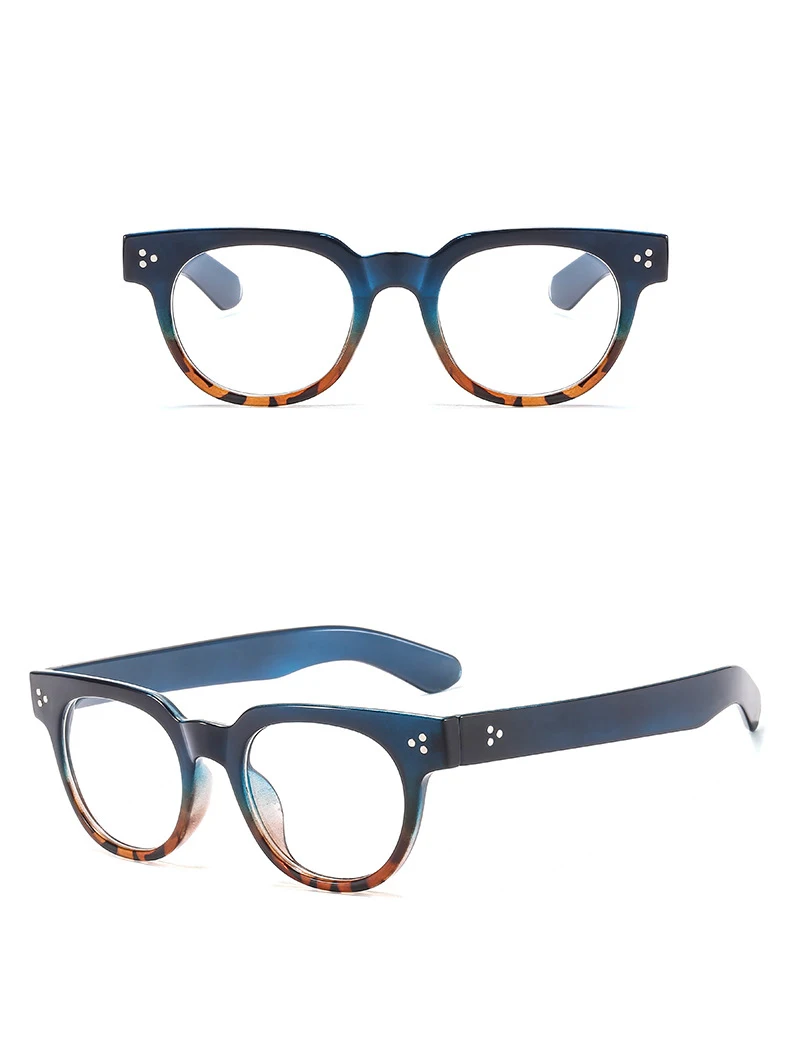 Vazrobe Eyeglasses Frames Men Transparent Clear Eyeglasses Frame Round Full Rim Eye Glasses for Male Man Glasses Optical Myopia