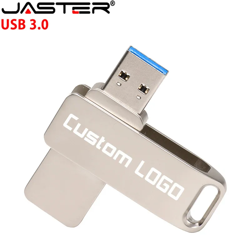 Высокоскоростной USB 3,0 Металлический флеш-накопитель 16 ГБ 32 ГБ 64 ГБ 128 ГБ флеш-накопитель вращающийся USB флеш-накопитель настраиваемый логотип