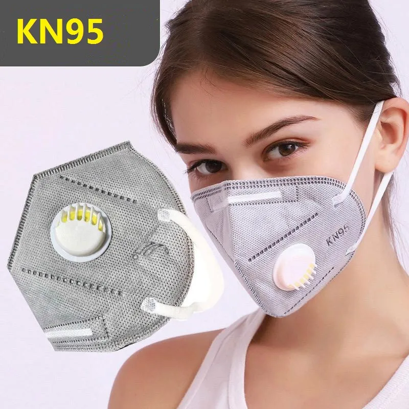 

6 Layer KN95 FFP2 Mask With Breathing Dust Masks With Valved Face Mask Anti-virus Medical masks Protection Face Anti-dust Lot