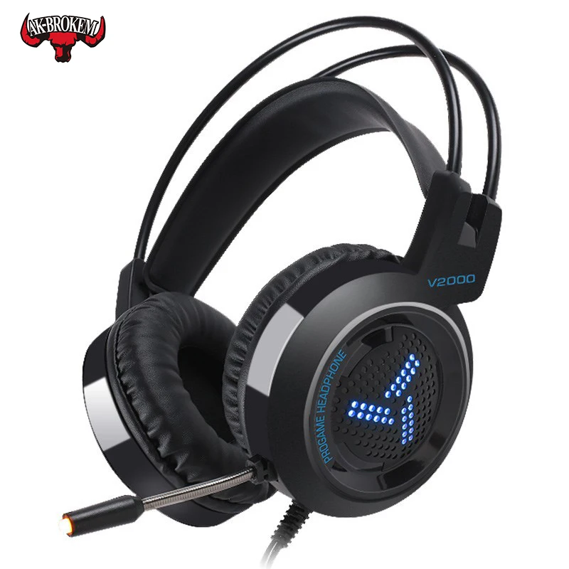

Gaming Headset LED Music Audio BigWith Mic Gaming for PC Computer Headset 7.1 Channel 3.5mm Jack Stereo Optional