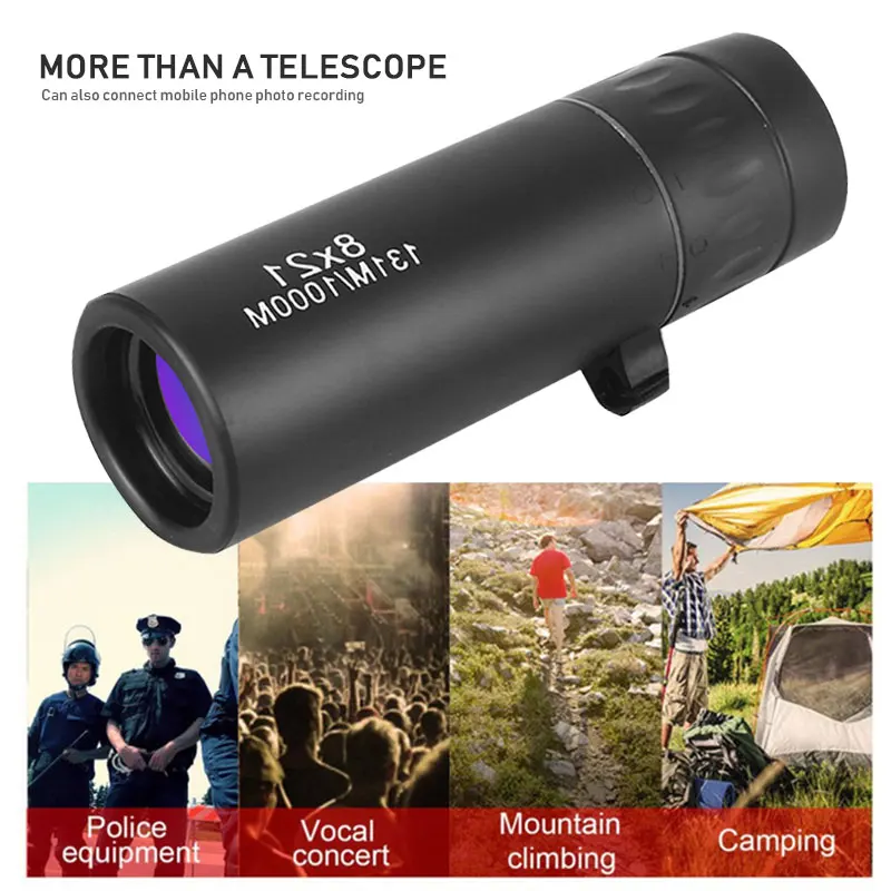 

HD Telescope Monocular Telescope Illumination Outdoors Mountaineering ABS Black Night Vision Goggles Optics Portable Measuring