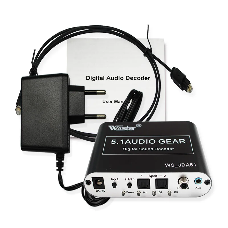 Wiistar 5 1 аудио декодер конвертер цифро аналоговый Spdif коаксиальный к RCA Поддержка