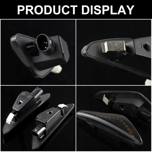2Pcs Sequential Dynamic Flowing LED Side Marker Light Turn Signal Light Blinker For BMW E70 X5 F25 X3 E71 X6 2007-2013 5