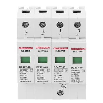 

DZ47Y-40KA 385V SPD House Surge Protector Protective Low-voltage 4P fulmination Protecting Device Detachable 35mm Din rail