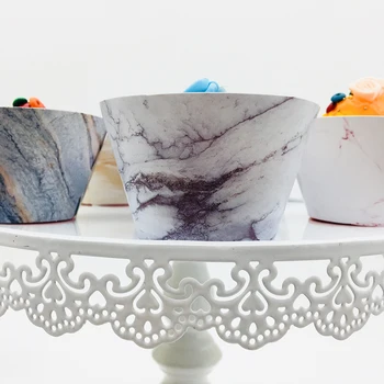 

48pcs Marble Cupcake Liner Modern Bakeware Baking Accessories Sweet Table Decoration Muffin Cup for Wedding Grand Event Birthday