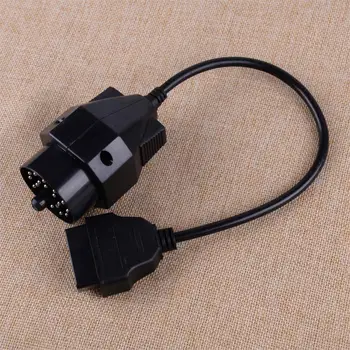 

CITALL Car Interior High Quality Black 20pin to 16pin OBD2 OBDII Round Diagnostic Adapter Cable Connector Fit for BMW