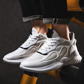 

Shoes Men Breathable Comfortable Casual Shoes Fashion Men Mesh Shoes Lace Up Wear-resistant Men Sneakers Zapatillas Deportiva