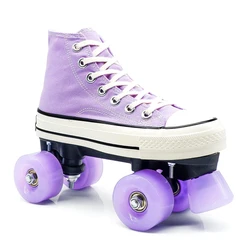 Fashion Tide Skate Shoes Double Row Lighted New Style Beginner Personalized Fancy Classical Paten Ayakkabi Inline Skates KC50LH