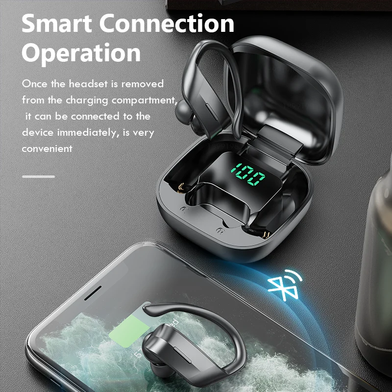 Беспроводные наушники TWS Bluetooth 5 0 с шумоподавлением спортивная водонепроницаемая