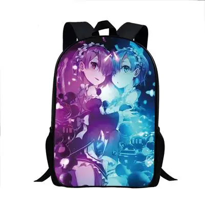 Рюкзак Re: Zero Hajimeru Isekai Seikatsu для девочек-подростков, Сумка с аниме Rem, детские школьные сумки, детские рюкзаки mochila - Цвет: Прозрачный