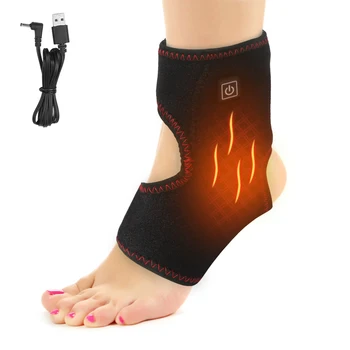 Verwarming Enkel Ondersteuning Brace Verstelbare Compressie Enkel Protector Wrap Voet Warmte Therapie Met 3 Niveau Temperatuur Instelling