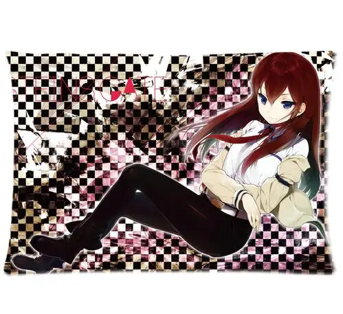 Чехол для подушки с рисунком из аниме Steins Gate, персонажи Kurisu Makise, наволочка для подушки, прямоугольник, двусторонний чехол для подушки - Цвет: S22