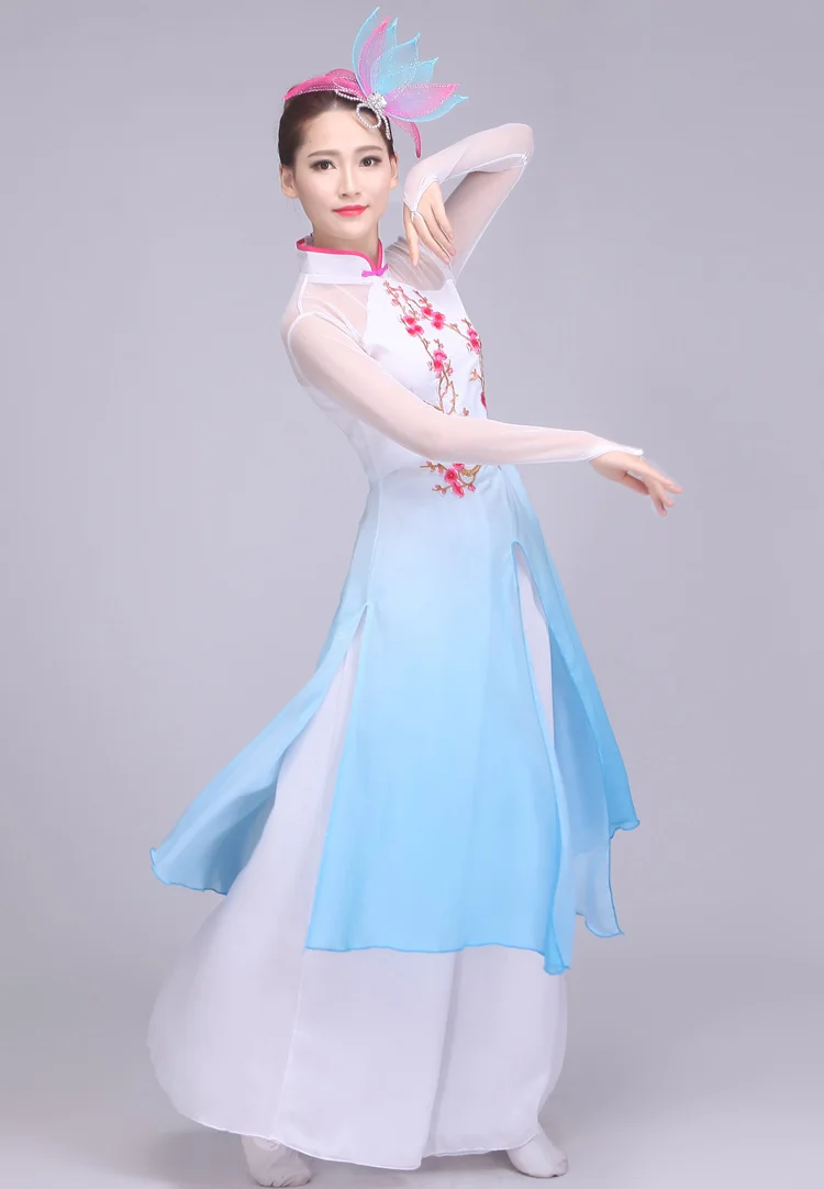 Традиционный костюм для китайских танцев, новое классическое платье для танцев Yangko, женское платье для выступлений, костюмы для народных танцев
