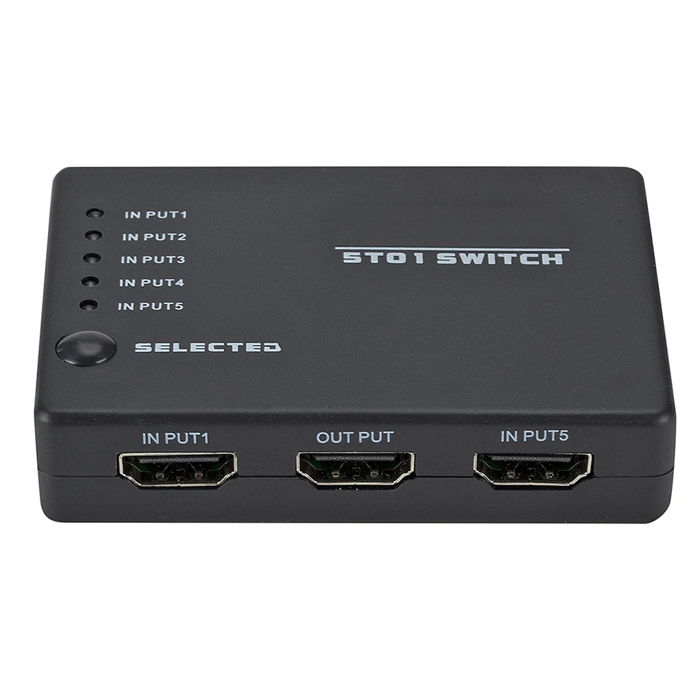 5 в 1 выход 5 портов видео HDMI Переключатель Селектор с CR2025 батарейный переключатель разветвитель концентратор и ИК-пульт 1080p для HDTV PS3 DVD
