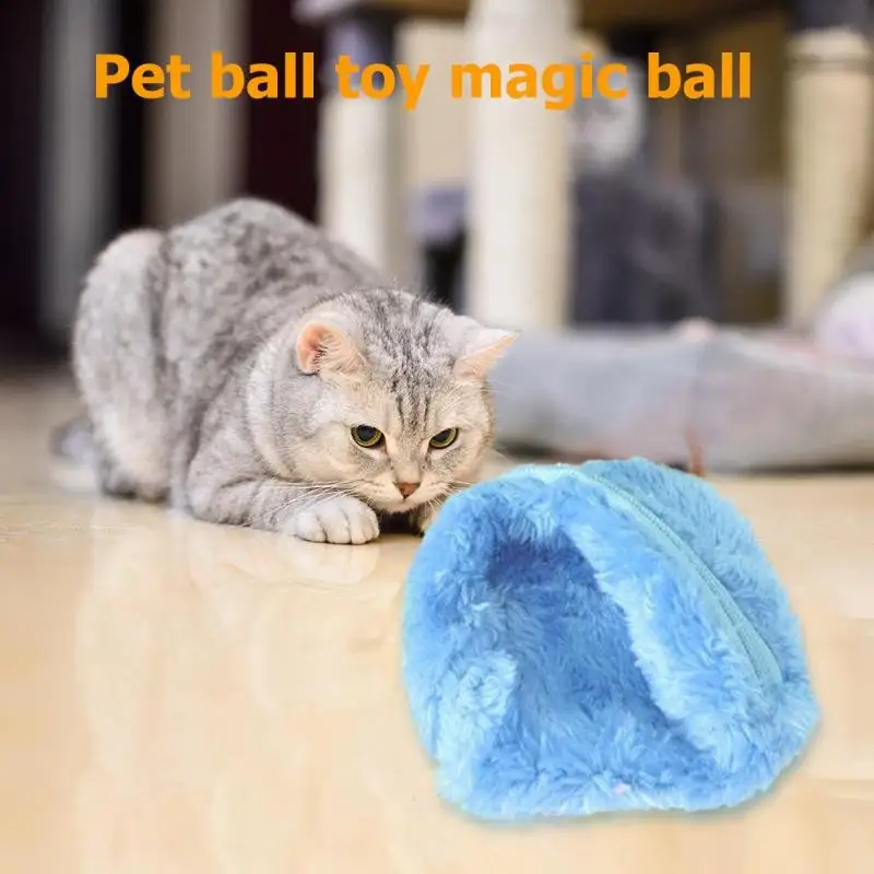 4 цвета Pet электрический игрушечный шар Волшебная плойка мяч игрушка для собаки автоматический ролик волшебный шар собака кошка Поставка игрушек для домашних животных 4,89