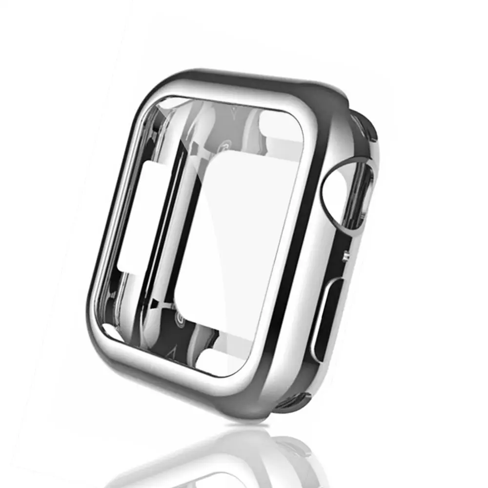 

360 Slim Watch Cover for Apple Watch Case series 5 4 3 2 1 42MM 38MM Soft Clear TPU Screen Protector for iWatch 44MM 40MM