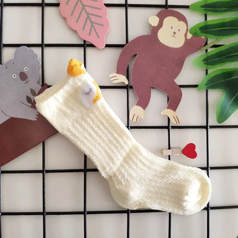 Новые Гольфы для девочек весенне-летние носки для малышей длинные детские носки для новорожденных мальчиков и девочек г. Новые детские носки - Цвет: yellow