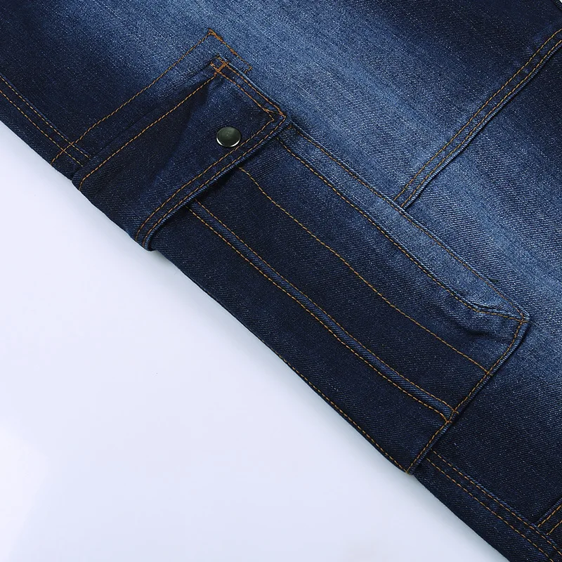 2021 Straight Fashion Tide Jeans Men Denim Pants Loose Leisure Hip Hop Cowboy Blue Trousers Brand Clothing Large Size 44