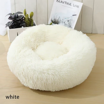 

Pet Plush Pad Cat Cave Dog Bed Kennel Warm Soft Mat Long Plush Puppy Cushion Nest Pet Basket Cushion Puppy Cushion Bed