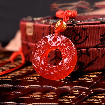 

Red Agate Double Pixiu Pendant