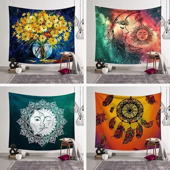 

Nordic ins hanging cloth art wall digital printing tapestry/wall blanket/beach towel square towel series Decoration Accessories
