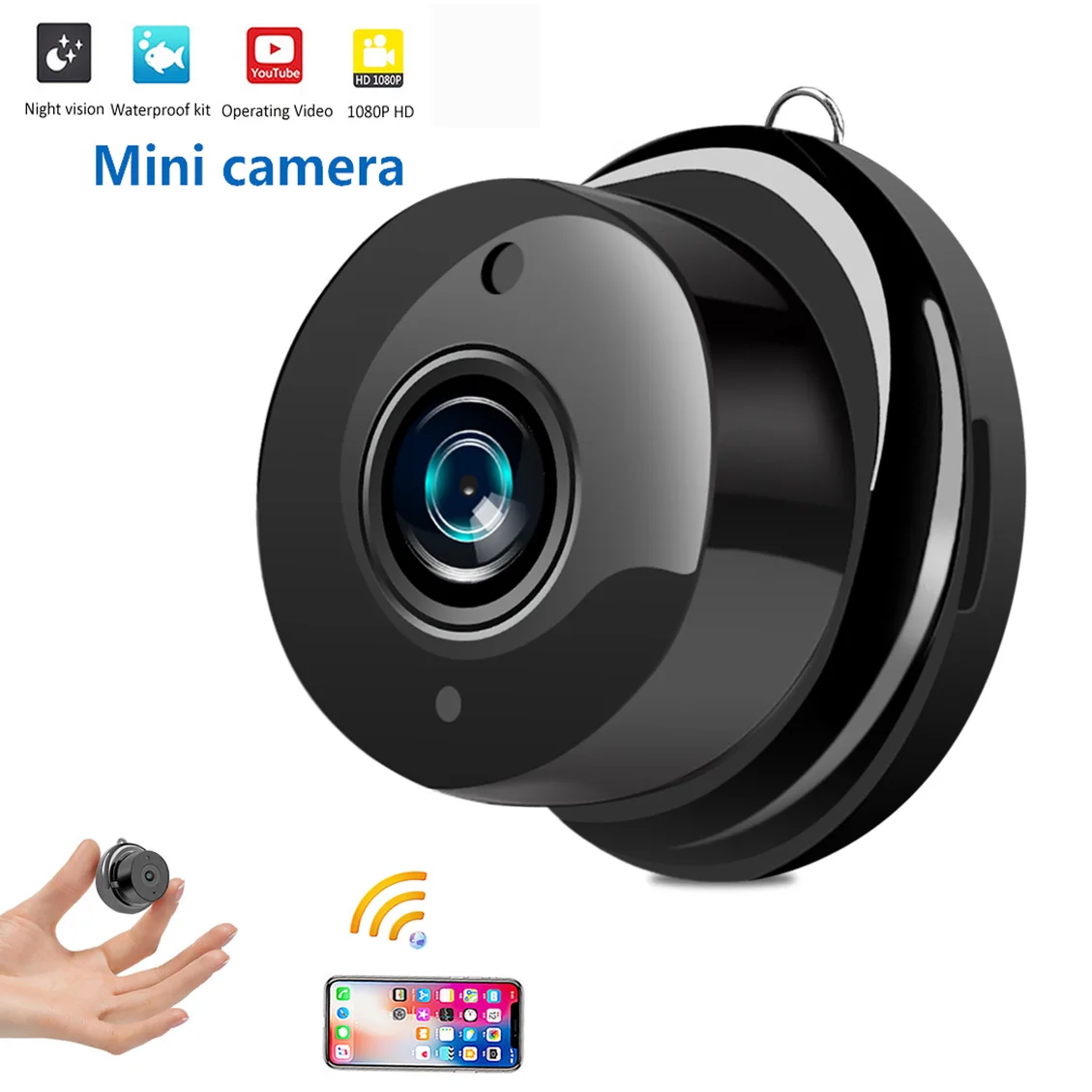 

HD 1080P Wireless Mini WiFi Camera Home Security Camera IP Surveillance IR Night Vision Motion Detect Baby Monitor