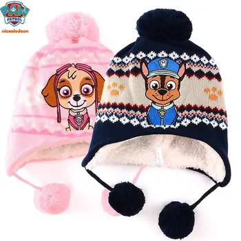

High Quality Hot Genuine PAW PATROL 2019 New Children's cap Toy Puppy Patrol Figure Kis winter Hats Toy Birthday Christmas Gift