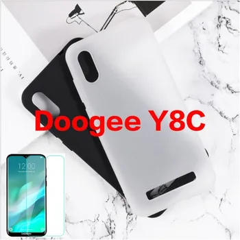 Перейти на Алиэкспресс и купить Для Doogee Y8C Чехол Для Doogee Y8C чехол + Защитная пленка для экрана из закаленного стекла Для Doogee Y8C