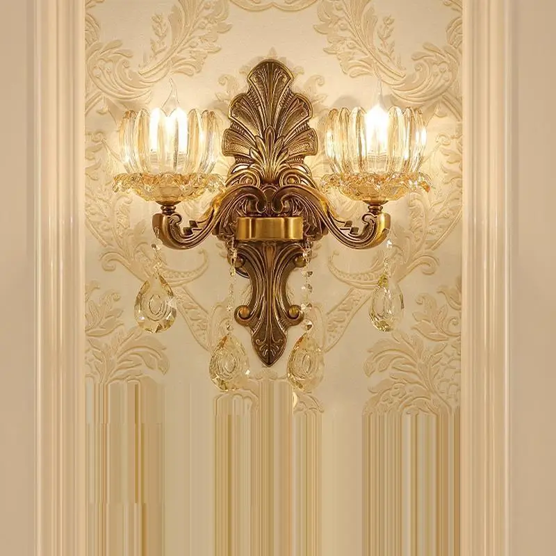 Interieur зеркало для дома Lampara De Interior Aplique Luz Pared Wandlamp Хрустальная аппликация Murale светильник Настенный светильник для спальни светильник