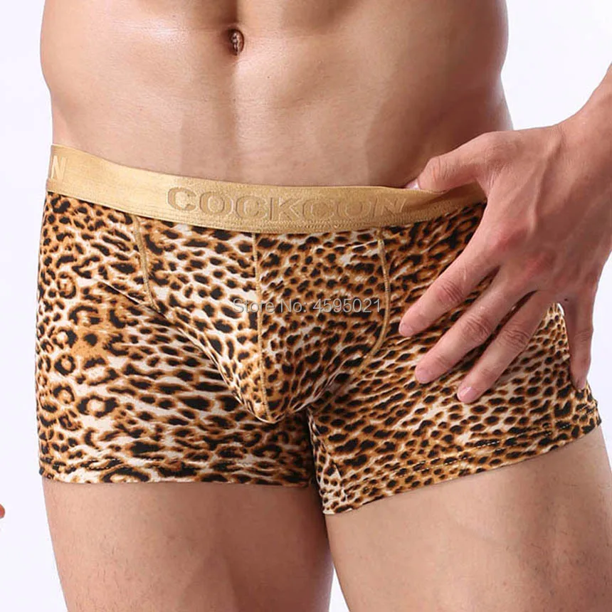 

Мужские удобные трусы, сексуальное мужское нижнее белье, леопардовые мягкие дышащие боксеры, трусы, мужские боксеры