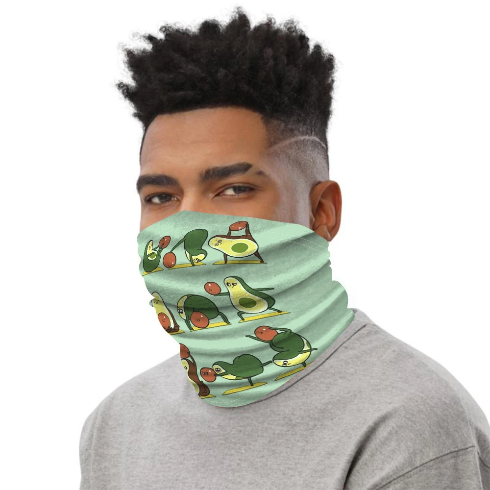 

Avocado Face Mask Unisex Printing Hair Scarf Running Sport Windproof Face Mask Scarf West Biking Summer Sunscreen Dust Face Mask
