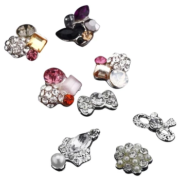 

80 Pcs DIY Metal 3D Nail Art Fashion Luxury Charm Jewelry Tools, 40 Pcs Nail Art Tip Decoration Mix Pattern & 40 Pcs Nail Art De