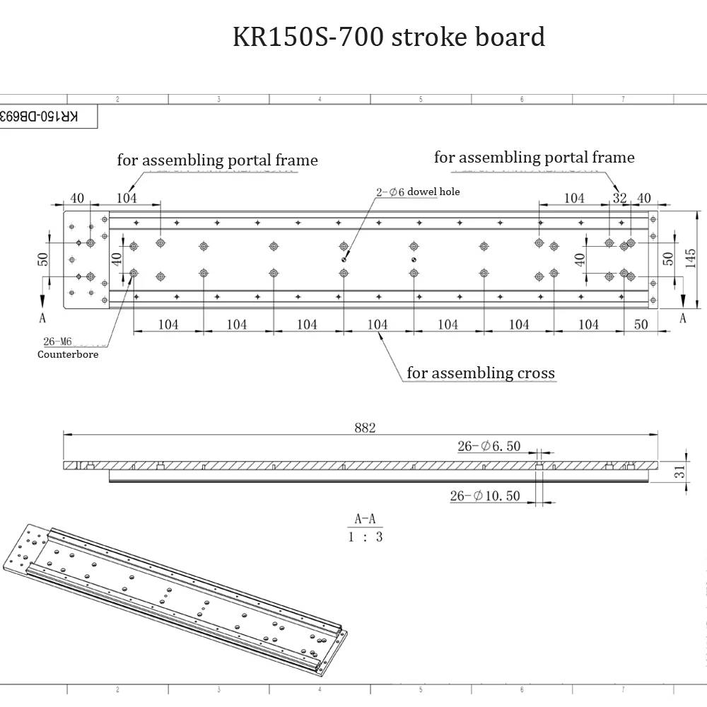 KR150S-700 Stroke board