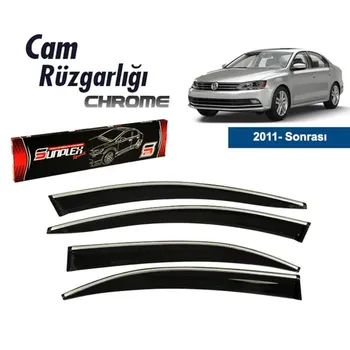 

Chromium-Plated Rain Window Visor Wind the Deflectors For Volkswagen Jetta 2011 2012 2013 2014 2015 2016 Piano black 4 pcs