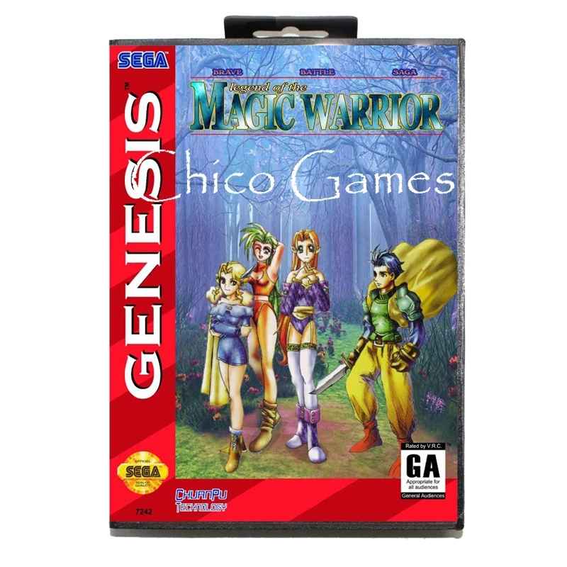 Sega MD карта-Brave batch Saga Legend of the Magic Warrior стикер 2 для sega megadrive игровая консоль 16 бит MD карта