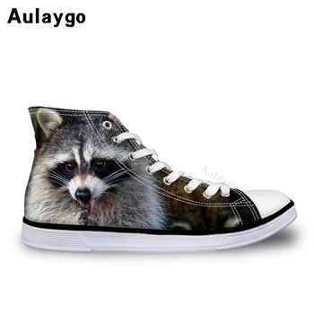 

Aulaygo Kids Shoes Girls Casual Shoes Kawaii Raccoon Design Sneakers Children Boys Flat Sole High Top Sneaker Tenis Infantil