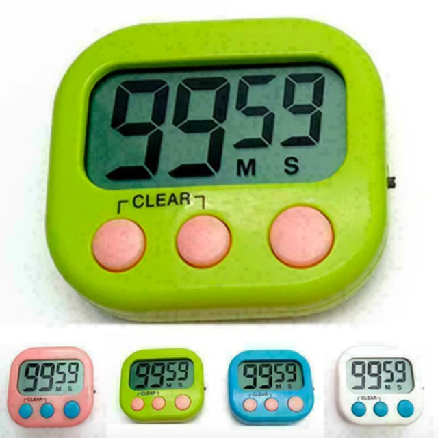 2PCS Digital Kitchen Timer & Stopwatch, Large LCD Display Digits