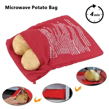 

1PC Washable Microwave Potato Bag Baked Potato Pack For Oven Quick Fast Steam Pocket In 4 Minutes Easy Cooking for Kitchen Use